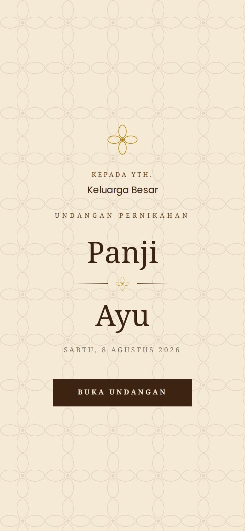 Sampul undangan Batik Kawung