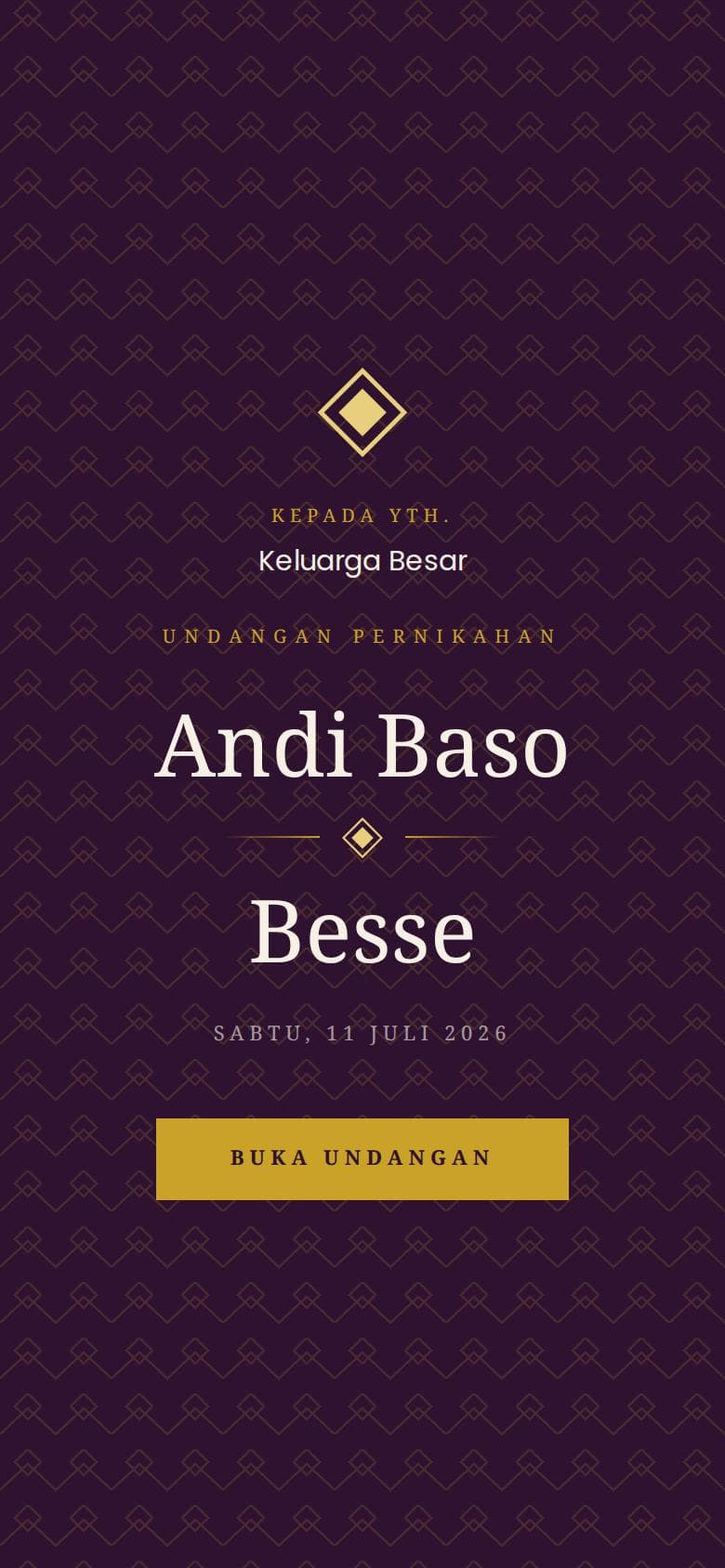 Sampul undangan Bugis Lagaligo