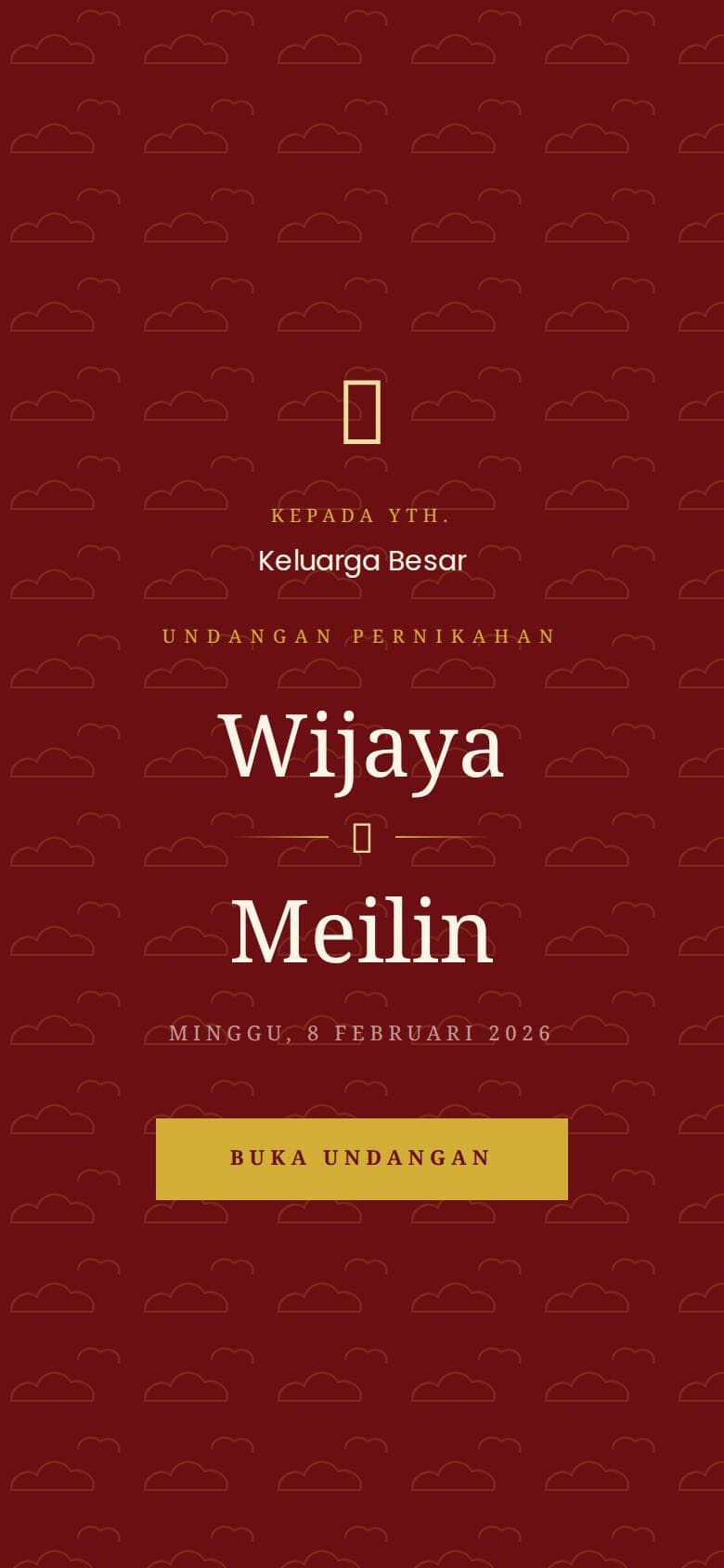 Sampul undangan Merah Delima