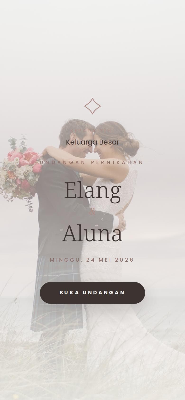 Sampul undangan Aurora Wedding