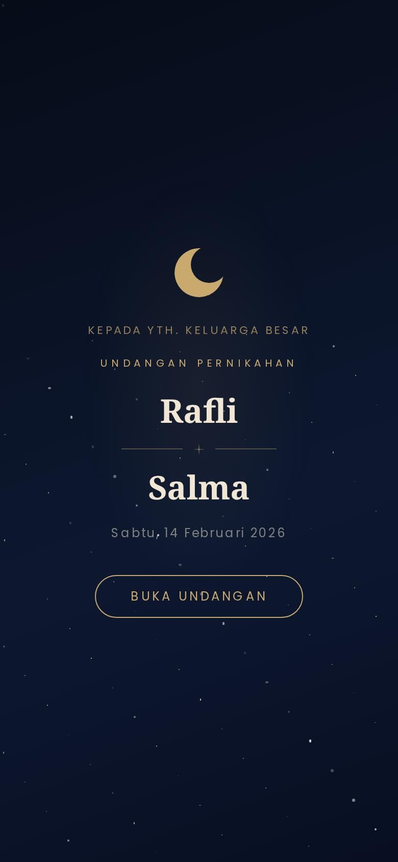 Sampul undangan Celestial Wedding
