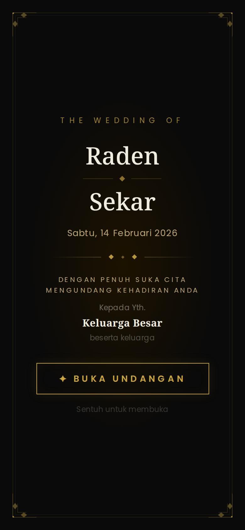 Sampul undangan Luxury Wedding