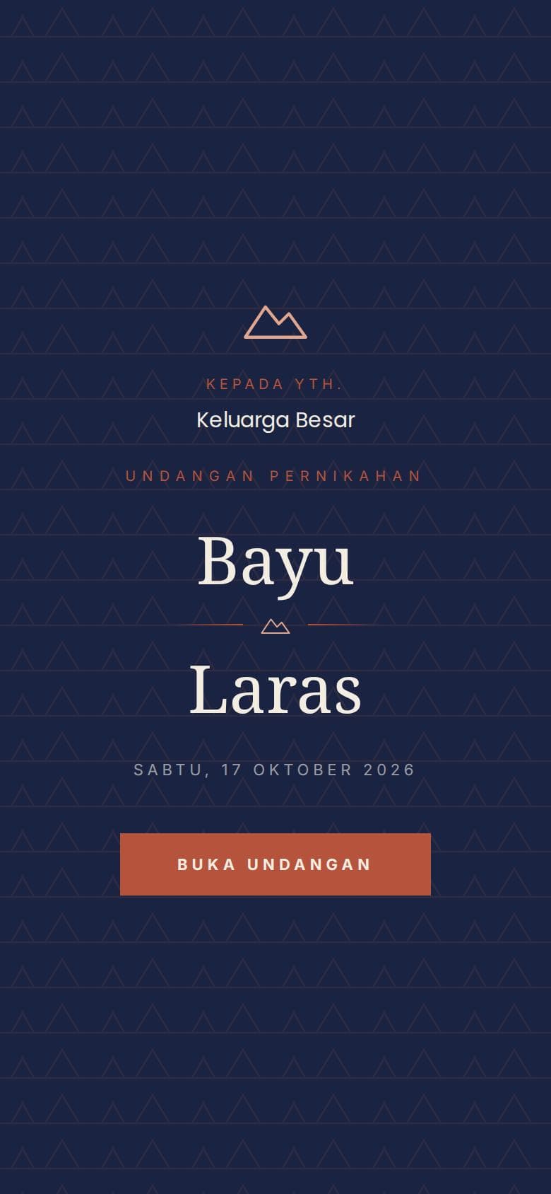 Sampul undangan Nusantara Modern