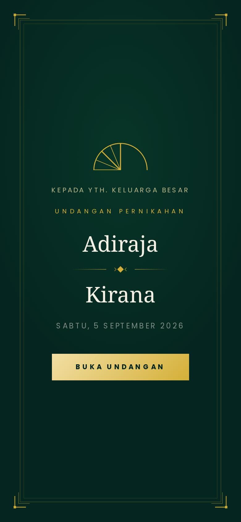 Sampul undangan Royal Emerald