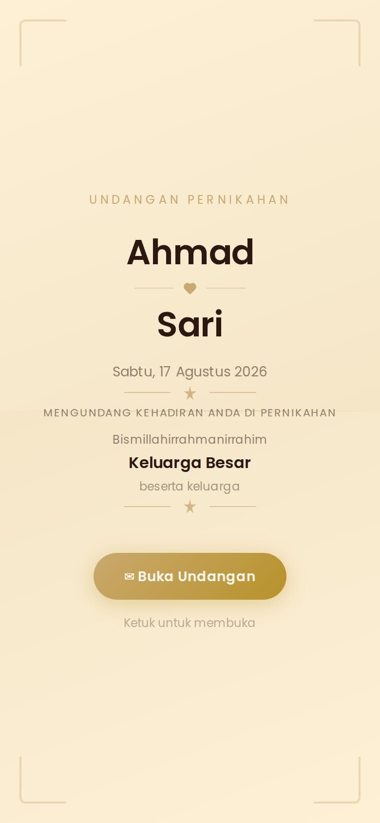 Sampul undangan Elegant Wedding